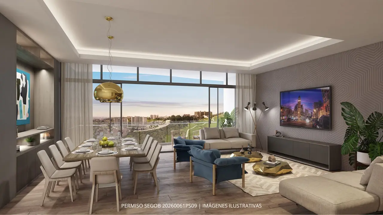 Interior de la residencia en Bosque Real del primer premio Sorteo Anáhuac